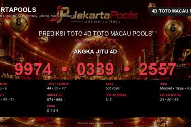 Prediksi togel 4D Toto Macau Pools hari ini lengkap 2D 3D 4D 14 Juni 2026