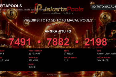 Prediksi togel 5D Toto Macau Pools hari ini lengkap 2D 3D 4D 20 Juni 2026