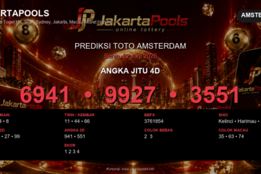 Prediksi togel Amsterdam hari ini lengkap 2D 3D 4D 22 Juni 2026