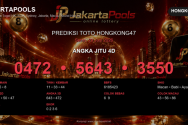 Prediksi togel Hongkong47 hari ini lengkap 2D 3D 4D 29 Juni 2026