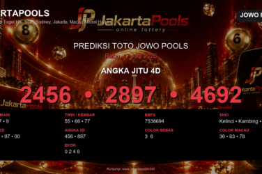 Prediksi togel Jowo Pools hari ini lengkap 2D 3D 4D 17 Juni 2026
