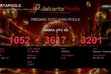 Prediksi togel Jowo Pools hari ini lengkap 2D 3D 4D 28 Juni 2026