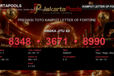 Prediksi togel Kampot Letter of Fortune hari ini lengkap 2D 3D 4D 1 Juli 2026