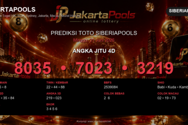 Prediksi togel SiberiaPools hari ini lengkap 2D 3D 4D 21 Juni 2026