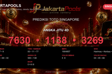 Prediksi togel Singapore hari ini lengkap 2D 3D 4D 30 Juni 2026