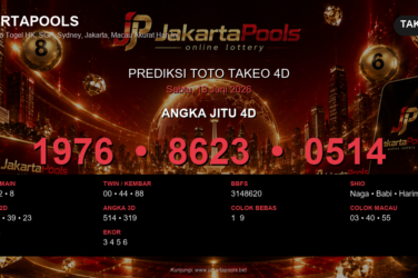 Prediksi togel Takeo 4D hari ini lengkap 2D 3D 4D 13 Juni 2026