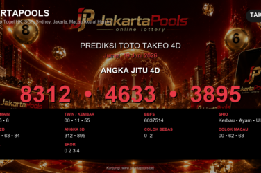 Prediksi togel Takeo 4D hari ini lengkap 2D 3D 4D 19 Juni 2026