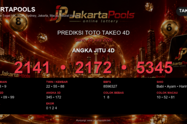 Prediksi togel Takeo 4D hari ini lengkap 2D 3D 4D 29 Juni 2026