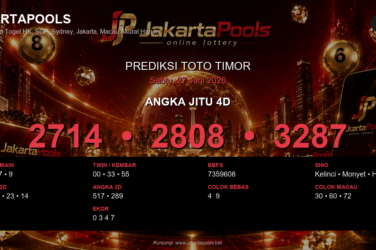 Prediksi togel Timor hari ini lengkap 2D 3D 4D 27 Juni 2026
