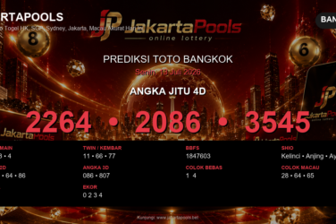 Prediksi togel Bangkok hari ini lengkap 2D 3D 4D 13 Juli 2026