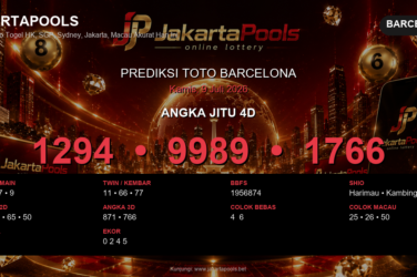 Prediksi togel Barcelona hari ini lengkap 2D 3D 4D 9 Juli 2026