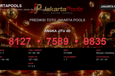 Prediksi togel Jakarta Pools hari ini lengkap 2D 3D 4D 6 Juli 2026