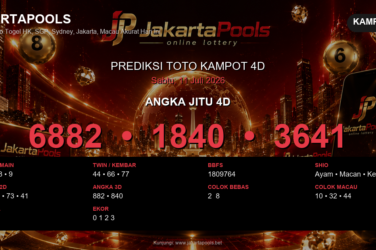 Prediksi togel Kampot 4D hari ini lengkap 2D 3D 4D 11 Juli 2026