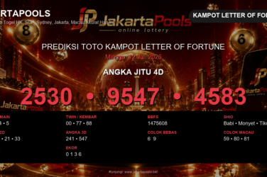 Prediksi togel Kampot Letter of Fortune hari ini lengkap 2D 3D 4D 12 Juli 2026