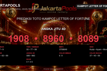 Prediksi togel Kampot Letter of Fortune hari ini lengkap 2D 3D 4D 13 Juli 2026