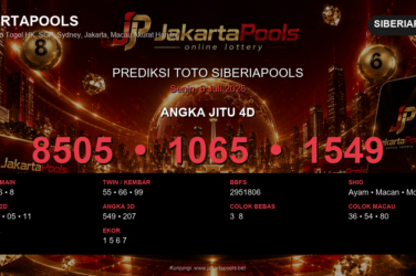 Prediksi togel SiberiaPools hari ini lengkap 2D 3D 4D 6 Juli 2026