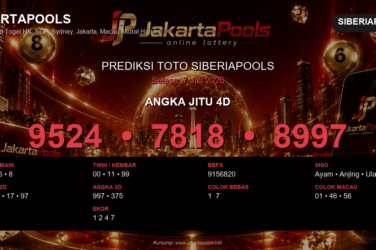 Prediksi togel SiberiaPools hari ini lengkap 2D 3D 4D 7 Juli 2026
