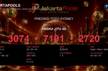 Prediksi togel Sydney hari ini lengkap 2D 3D 4D 10 Juli 2026